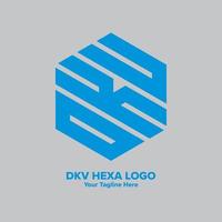 dkv-Logo. Initiales, sauberes, minimales und modernes Logo für Esport-Logo, Markenidentität oder Corporate Branding vektor