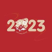 Lycklig ny år, kinesisk ny år, månens, 2023 , år av de kanin , kinesisk traditionell. vektor