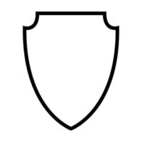 Schwarz-Weiß-Flachschild-Symbol. Schutz-Piktogramm. sicheres Symbol. Logo Design. Vektor-Illustration. vektor