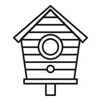 altes Vogelhaus-Symbol, Umrissstil vektor