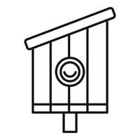 Garten-Vogelhaus-Symbol, Umriss-Stil vektor
