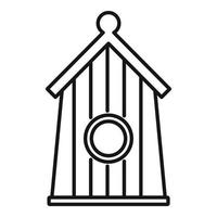 Bauernhof-Vogelhaus-Symbol, Umriss-Stil vektor