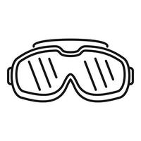 UV-Schutz-Sonnenbrillen-Symbol, Umrissstil vektor