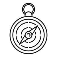 Wanderhandkompass-Symbol, Umrissstil vektor
