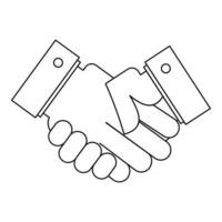 Handshake-Symbol, Umrissstil. vektor