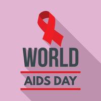 behandling AIDS dag logotyp uppsättning, platt stil vektor