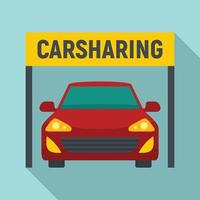 Carsharing-Symbol, flacher Stil vektor