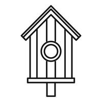 niedliches Vogelhaus-Symbol, Umrissstil vektor