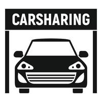 Car-Sharing-Symbol, einfacher Stil vektor