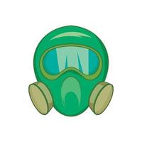 gas mask ikon, tecknad serie stil vektor