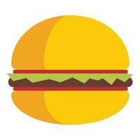 Burger-Symbol, flacher Stil vektor