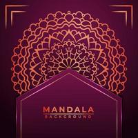Einzigartiges luxuriöses islamisches Mandala-Hintergrunddesign vektor