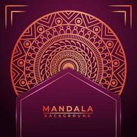 Einzigartiges luxuriöses islamisches Mandala-Hintergrunddesign vektor