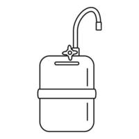 Symbol für den mobilen Wassertankhahn, Umrissstil vektor