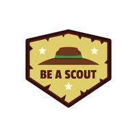 Scout-Logo sein, flacher Stil vektor
