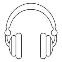 Symbol für kabelgebundene Kopfhörer, Umrissstil vektor