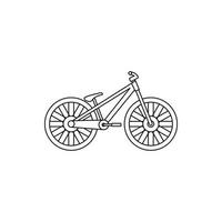 cykel ikon, översikt stil vektor
