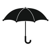 Regenschirm-Symbol, einfacher schwarzer Stil vektor