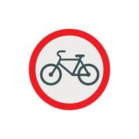 Reisen mit dem Fahrrad ist verboten Verkehrszeichen-Symbol vektor