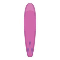 rosa Surfbrett-Symbol, Cartoon-Stil vektor