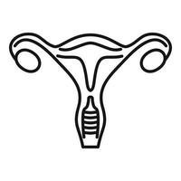 Frauen-Gebärmutter-Symbol, Umrissstil vektor