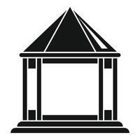 Pergola-Pavillon-Symbol, einfacher Stil vektor