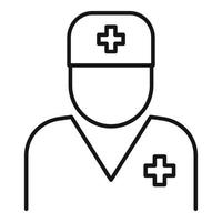 Krankenhausarzt-Symbol, Umrissstil vektor