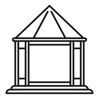 Struktur-Pavillon-Symbol, Umrissstil vektor