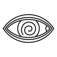 Hypnose-Augentherapie-Symbol, Umrissstil vektor