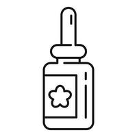 Flower Spa Dropper-Symbol, Outline-Stil vektor