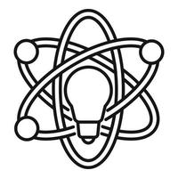 Atom-Ideen-Innovationssymbol, Umrissstil vektor