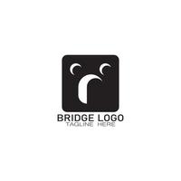 Brücke Logo Vektor Icon Illustration Design-Vorlage