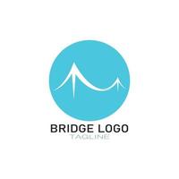 Brücke Logo Vektor Icon Illustration Design-Vorlage