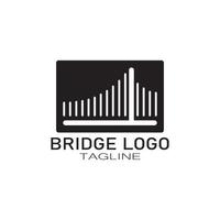 Brücke Logo Vektor Icon Illustration Design-Vorlage