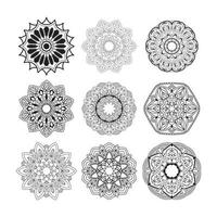 Ornament-Mandala-Malbuch vektor