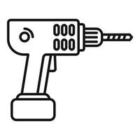 Symbol für elektrische Bohrmaschine, Umrissstil vektor