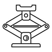 Auto Jack-Screw-Symbol, Outline-Stil vektor