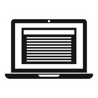 Zusammenfassendes Laptop-Symbol, einfacher Stil vektor
