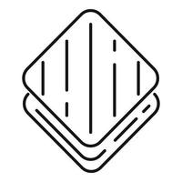 Sandwich-Bar-Symbol, Umrissstil vektor