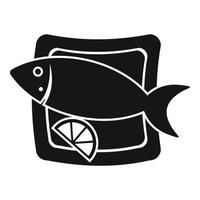 japanische Fischfutter-Ikone, einfacher Stil vektor