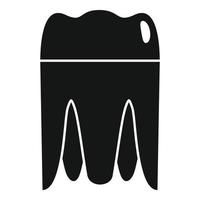 metall tand implantera ikon, enkel stil vektor