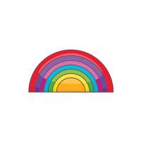 Regenbogen-LGBT-Symbol, Cartoon-Stil vektor