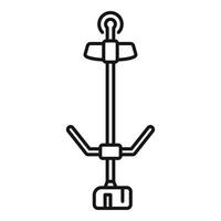 Rasentrimmer-Symbol, Umrissstil vektor