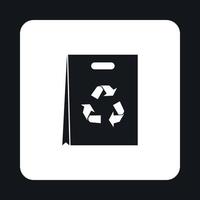 Paket-Recycling-Symbol, einfacher Stil vektor