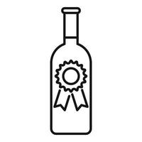 Sommelier-Weinflaschen-Symbol, Umrissstil vektor