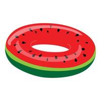 Wassermelone aufblasbares Ringsymbol, Cartoon-Stil vektor