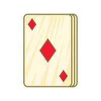 Spielkarte Diamanten-Symbol, Cartoon-Stil vektor