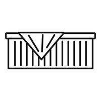 Sauna-Holzbank-Symbol, Umrissstil vektor