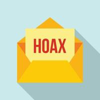 Hoax-Mail-Symbol, flacher Stil vektor
