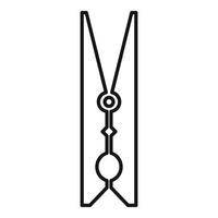 Holz-Kleiderklammer-Symbol, Outline-Stil vektor